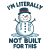 Melting Snowman Funny Winter Design