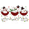 Snowman Cocktail Trio Christmas Glasses