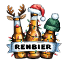 Weihnachtsbier Trio mit Lichtern