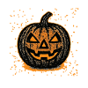Halloween pumpkin in grunge style