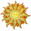 Lächelnde Sonne Aquarell-Style