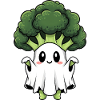 Cute Halloween Broccoli Ghost Ghost Costume