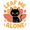 Chat Automne Drôle Laissez-moi tranquille