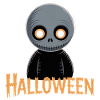 Small Skeleton Halloween Motif