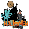 Halloween Witch and Pumpkin