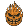 Halloween pumpkin flame design