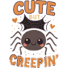Cute Creepin Spider with Web, Halloween 