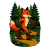 Wandernder Fuchs im Wald