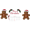 Merry Christmas Gingerbread Duo