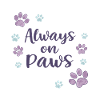 Always on Paws Purple Footprints