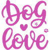 Love Dog Doodle Pink
