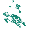 Turtle anf Flag fish