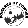 Powder Ski Silhouette – Freeride in the winter forest
