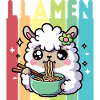 Kawaii Rainbow Noodle Eater Llama