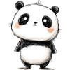 little panda drawing