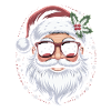 Hipster Santa with sunglasses