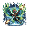 Weltengestalt Flügelkrieger Azteken