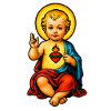 Sacred Heart Boy Illustration