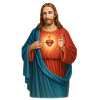 Sacred Heart Light Rays Illustration