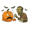 Pumpkin Panic and Zombie