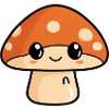 Cuddly Mushroom Friend Cartoon