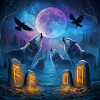 Moonlit Night of the Wolves