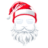 Weihnachtsmann Mit Sonnenbrille Santa Hipster