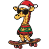 Giraffe Christmas Funny
