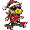 Cheval Noël Drôle