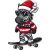 Zebra Christmas Funny