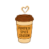 Pumpkin spice season coffee mug design