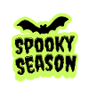 Spooky Season Halloween lettering with bat