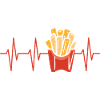 French Fries Heartbeat – Funny Food Design