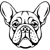 Bulldog Dog Dog Head T-shirt Gift