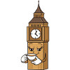Coffee Clock BigBen Cartoon