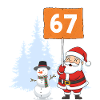 Santa67 Countdown Xmas Sign