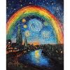 Regenbogen Van Gogh Style Starry Night
