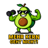 Avocado Powerhouse Strong Vegetables Illustration