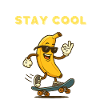 Banana Skateboarder Stay Cool