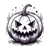 Schwarzer Jackolantern Kürbis