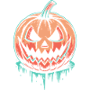 Pumpkin Neon Graffiti Halloween