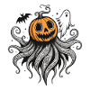 Monster Pumpkin Octopus Ghost Halloween