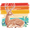 Deer in retro style