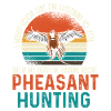 Pheasant Hunting Retro Sunset