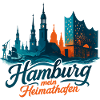 Hamburg Heimathafen Silhouette Gift Maritime