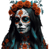 Sugar Skull Floral Dia Muerto
