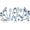 Three Penguins in Yoga Boho Peace