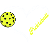 Pickleball Heart Emblem