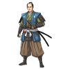 Edo Samurai in Blue Jacket