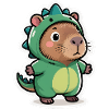 Capybara Dino Dinosaur